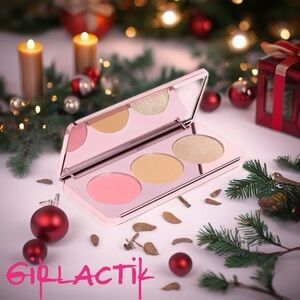 Girlactik Blush Me & Glow Face Palette “Blush Me Light” 3 Shade Pans BNIB